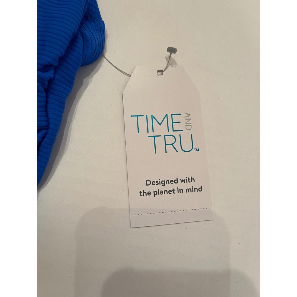 Time & True Woman's Cobalt Blue One Piece Swimsuit Size Medium‎ 8-10 - Picture 6 of 6